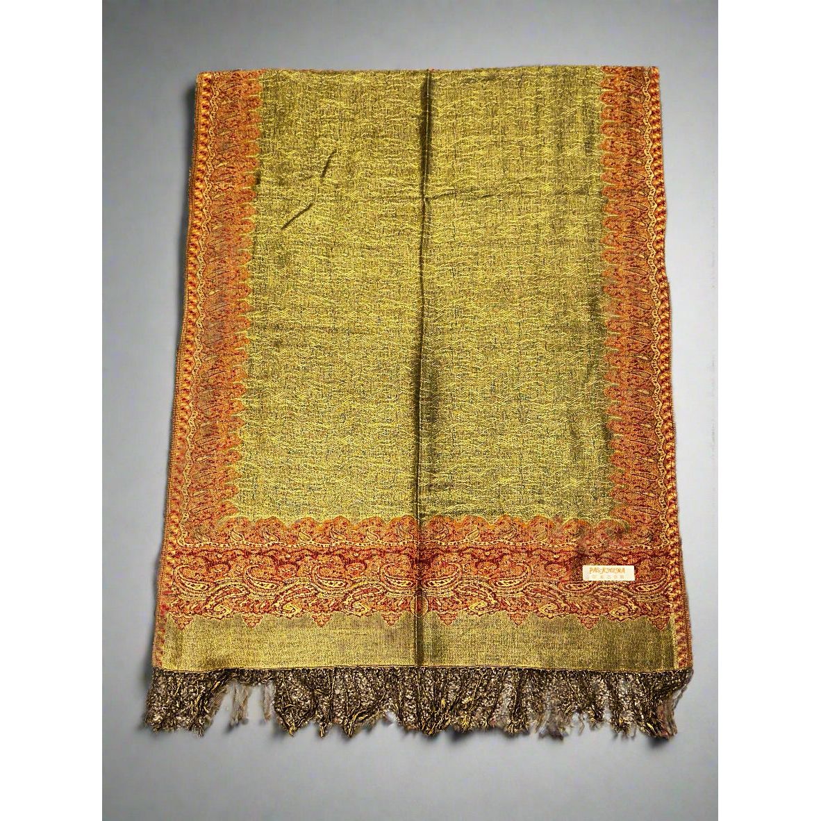 "Green Ganja" Pashmina Shawl