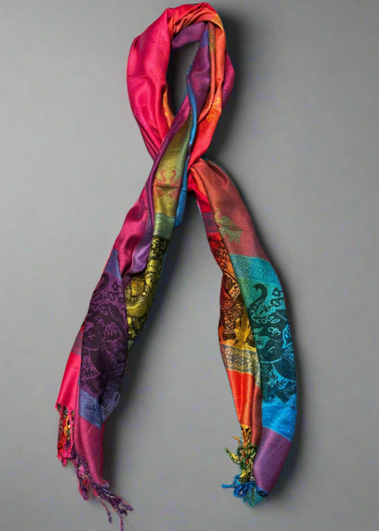 Rainbow Pachyderm Pashmina